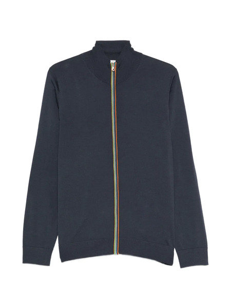  Paul Smith Cardigan Zippé Signature Stripe - Bleu 