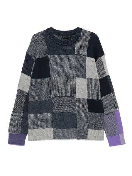  Paul Smith Pull à Empiècements Patchwork - Bleu 