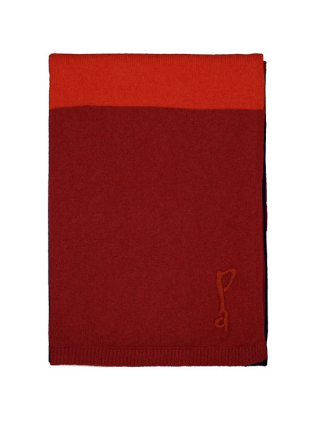  Paula Couverture à Rayures - Rouge 