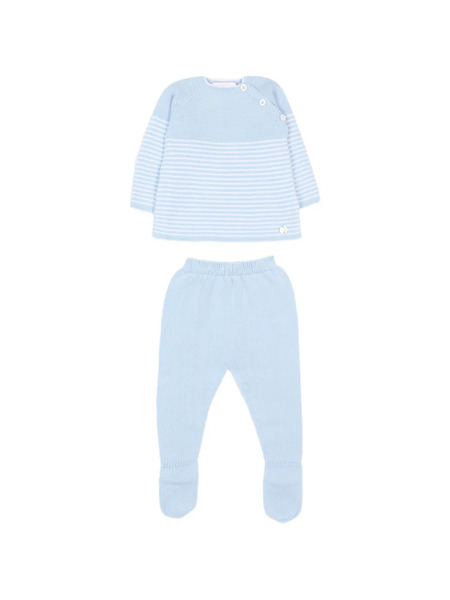  Paz Rodriguez Ensemble De Vêtements Pour Bébé à Rayures (deux Pièces) - Bleu 
