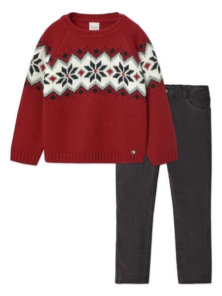  Paz Rodriguez Pull En Maille Fair Isle - Rouge 