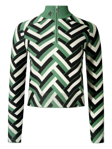 Perfect Moment Pull à Motif De Chevrons - Vert 