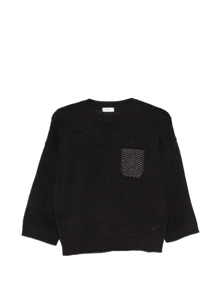  Peserico Pull à Détail De Poche - Bleu 