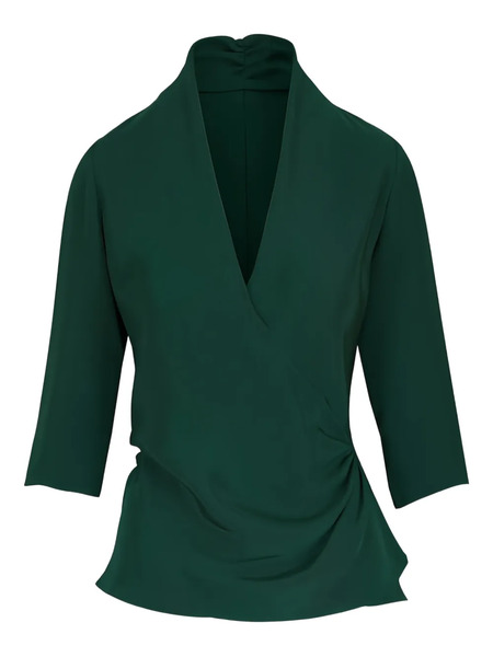  Peter Cohen Blouse Drapée - Vert 