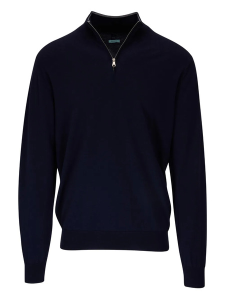  Peter Millar Pull à Col Zippé - Bleu 