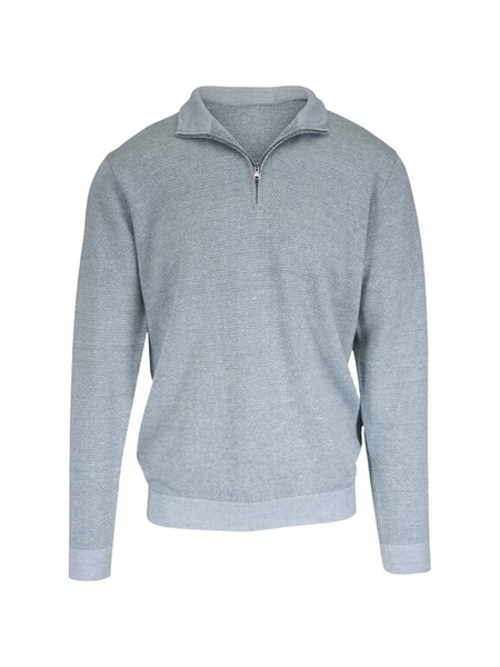  Peter Millar Pull à Col Zippé - Bleu 