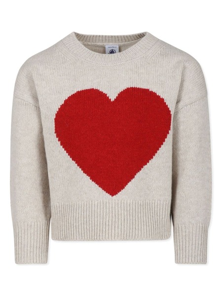  Petit Bateau Pull Cœur - Tons Neutres 