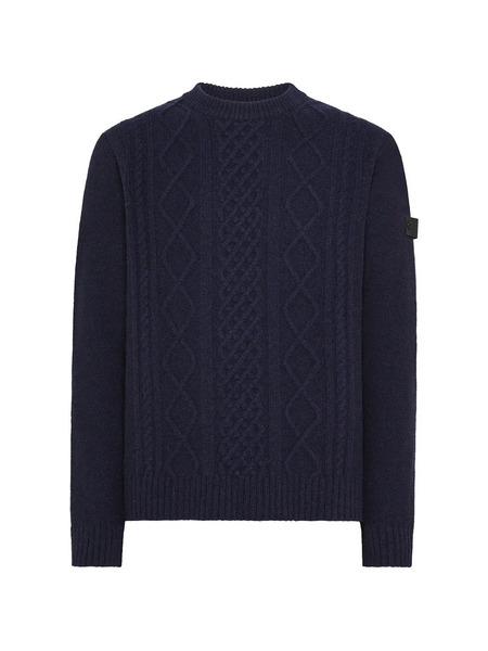  Peuterey Pull En Maille Torsadée - Bleu 