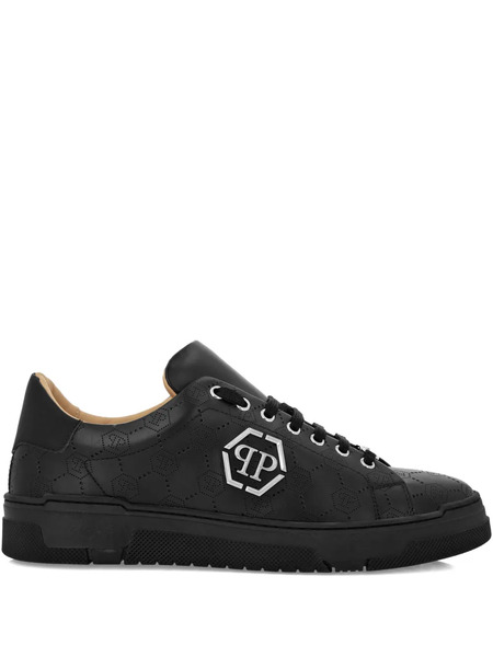  Philipp Plein Baskets à Plaque Monogramme - Noir 