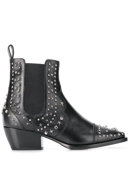  Philipp Plein Bottines D'inspiration Western - Noir 