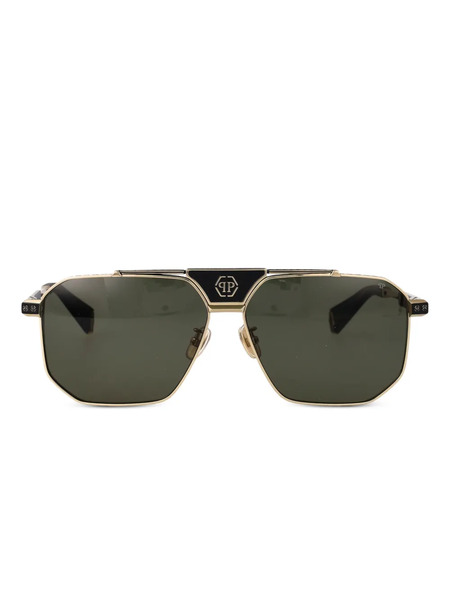  Philipp Plein Eyewear Lunettes De Soleil à Monture Pilote - Jaune 