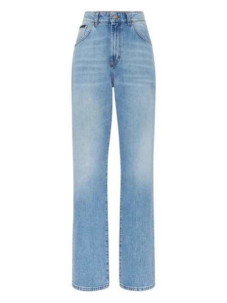  Philipp Plein Jean à Taille Haute - Bleu 