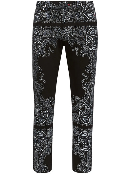  Philipp Plein Jean Skinny à Motif Cachemire - Noir 