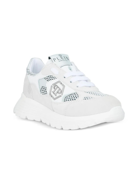  Philipp Plein Junior Baskets à Empiècements - Blanc 