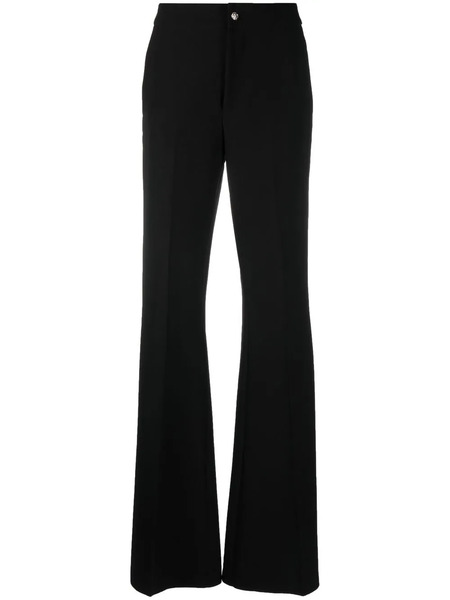  Philipp Plein Pantalon évasé à Taille Mi-haute - Noir 