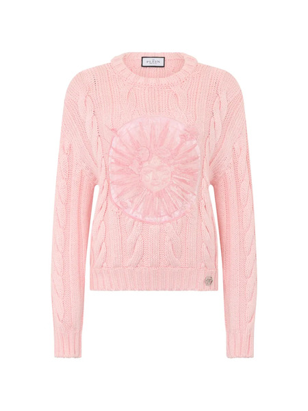  Philipp Plein Pull à Broderies - Rose 