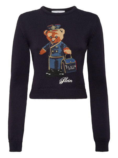  Philipp Plein Pull à Col Rond - Noir 
