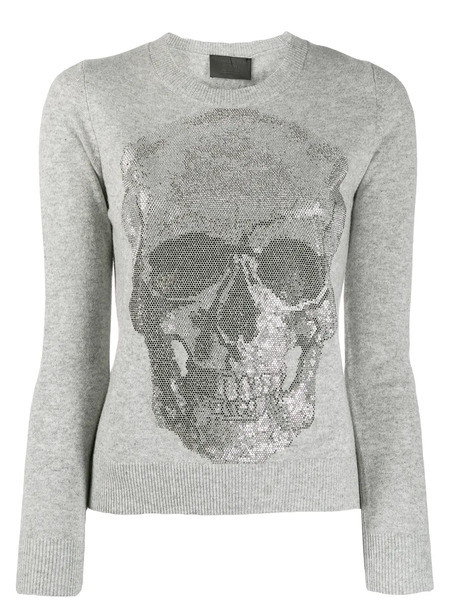  Philipp Plein Pull Skull - Gris 