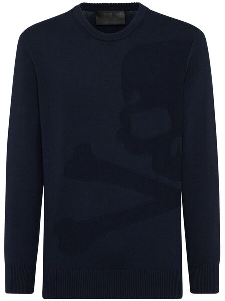  Philipp Plein Pull Skull&bones - Bleu 