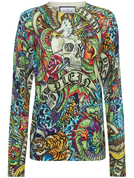  Philipp Plein Pull Tattoo - Vert 