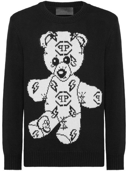  Philipp Plein Pull Teddy Bear - Noir 