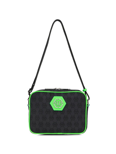  Philipp Plein Sacoche à Motif Monogrammé - Noir 