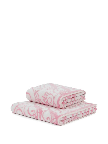  Philipp Plein Serviette En Coton Signature - Rose 