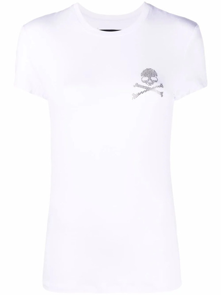  Philipp Plein T-shirt à Tête De Mort Strassée - Blanc 
