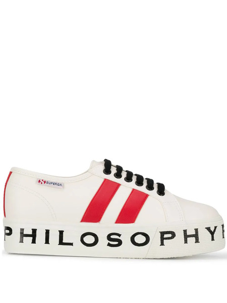  Philosophy Di Lorenzo Serafini Baskets Superga X Philosophy Di Lorenzo Serafini à Semelle Plateforme - Blanc 