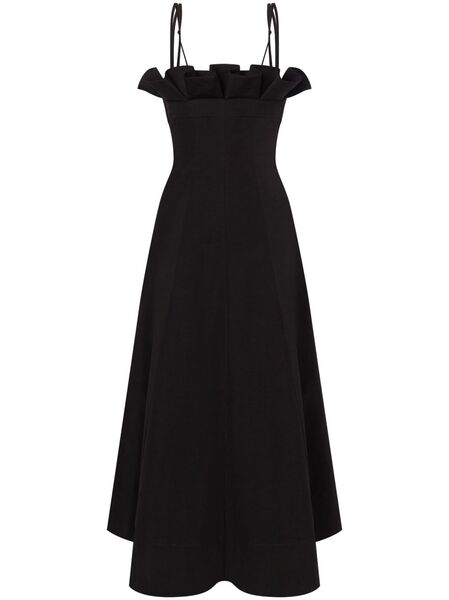  Philosophy Di Lorenzo Serafini Robe Mi-longue à Volants - Noir 