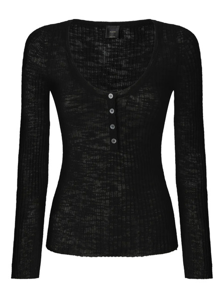  Pinko Pull Côtelé - Noir 