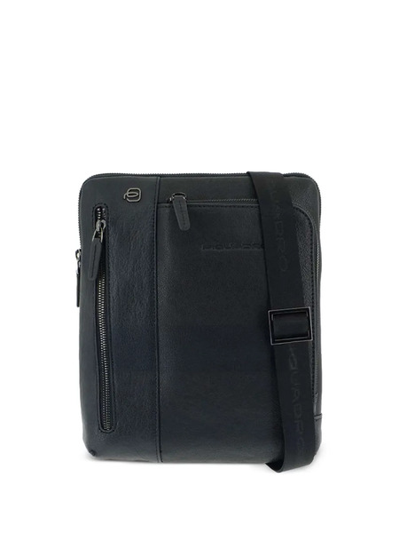  Piquadro Sac à Bandoulière à Fermeture Zippée - Noir 