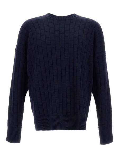  Plan C Pull Côtelé - Bleu 