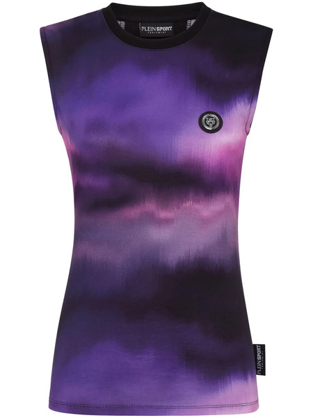  Plein Sport Débardeur Long à Motif Tie-dye - Violet 
