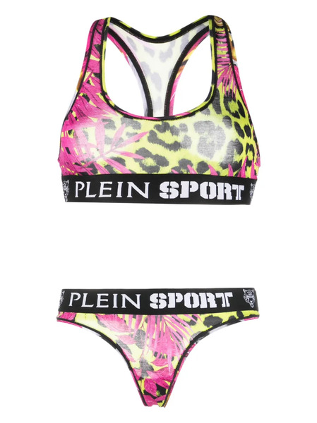  Plein Sport Ensemble De Lingerie à Bande Logo - Rose 