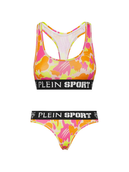  Plein Sport Ensemble Sous-vêtements De Sport à Motif Camouflage - Rose 