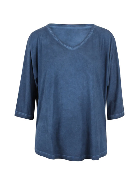  Ploumanach Pull à Col V - Bleu 