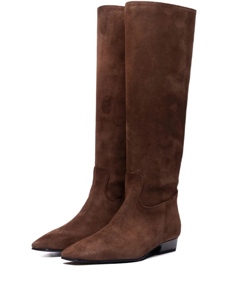  Poche Paris Bottines à Bout Carré - Marron 
