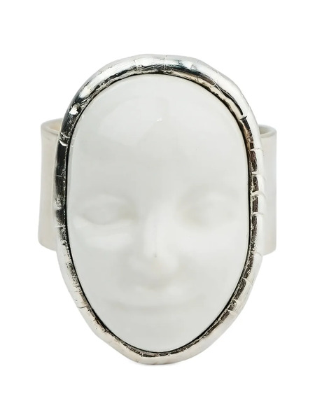 Poison Drop Lab Bague Face Cabochon - Argent 