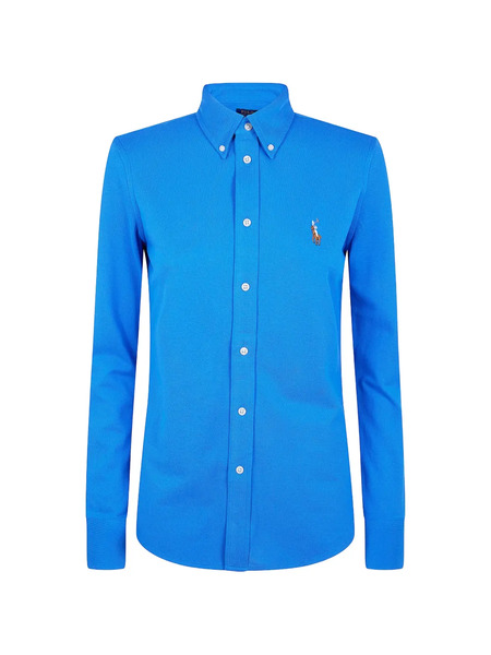  Polo Ralph Lauren Chemise à Boutonnière Sur Le Devant - Bleu 