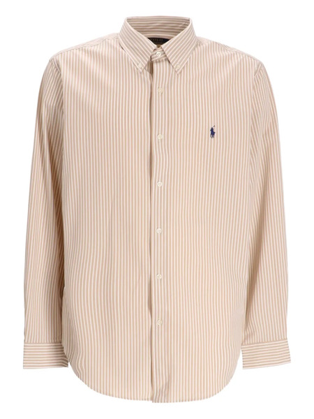  Polo Ralph Lauren Chemise En Coton à Rayures - Tons Neutres 