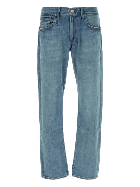  Polo Ralph Lauren Jean Droit à Effet Légèrement Délavé - Bleu 