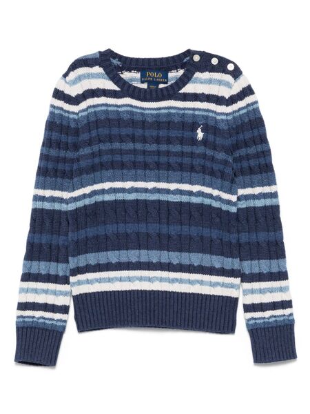  Polo Ralph Lauren Kids Pull à Rayures - Bleu 
