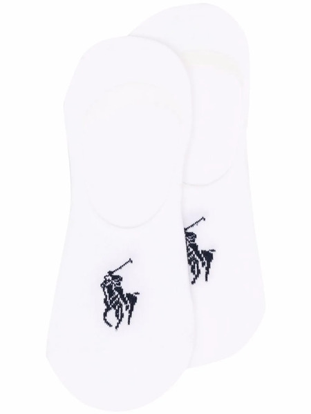  Polo Ralph Lauren Lot De 3 Paires De Chaussettes à Logo Imprimé - Blanc 