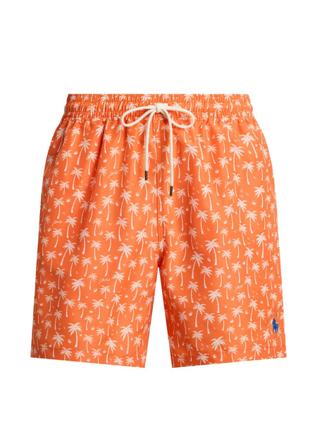  Polo Ralph Lauren Short De Bain à Motif Palmier - Orange 