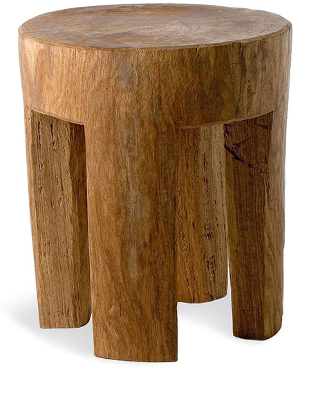  Polspotten Tabouret Round En Bois à Quatre Pieds - Marron 