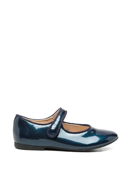  Pom D'api Patent-leather Ballet Flats - Bleu 