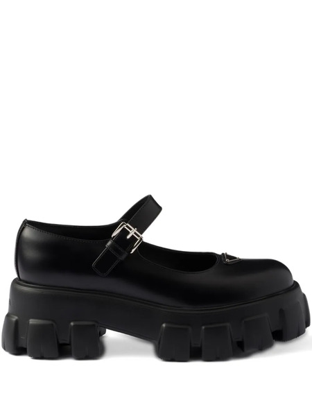  Prada Escarpins En Cuir à Logo - Noir 