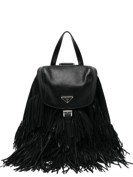  Prada Pre-owned Sac à Dos Frangé - Noir 