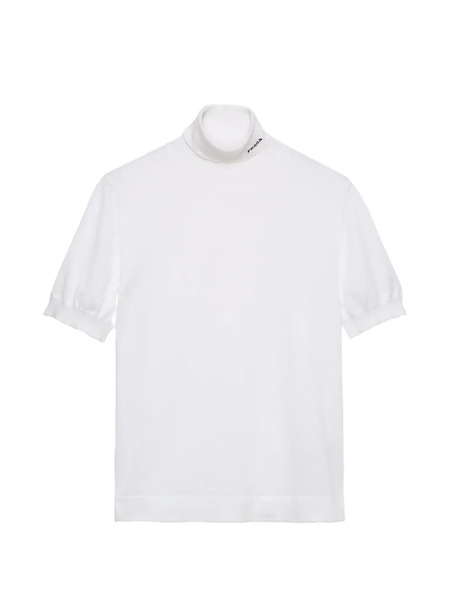  Prada Pull à Col Roulé - Blanc 